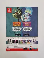 Pokémon Scarlet & Violet Area Zero Nintendo Switch Print Ad Poster Wall Art