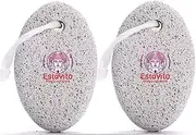 ESTAVITO Pumic stone | PACK OF 2 Pcs | OVAL SHAPED | CALLUS REMOVER FOR FEET, HEELS & PALMS |
