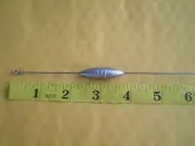 15 PCS. STRAIGHT DOWN BOTTOM BOUNCER SINKER, 3/4 OZ. W/S. STEEL WIRE .041 X 6"