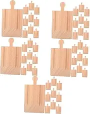 Sets Wooden Train Tracks Toy Set Boys and Girls Wooden Train Track Accessory Sturdy Smooth Surface Assemble Scenes Developmental Plaything Pcs