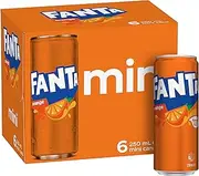 Fanta Orange Soft Drink Mini Can Multipack 6 x 250 ml