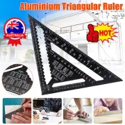7''/12'' Aluminum Alloy Speed Square Triangle Angle Protractor Guide Ruler WH