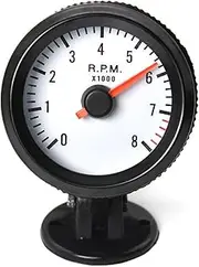 ZFGVGNMTYA 0-8000RPM Tachometer 52mm Auto Car Tacho Gauge Blue LED 12V Display Tachometer for 4/6/8 Cylinders Gasoline Car Car Tachometer(Black)