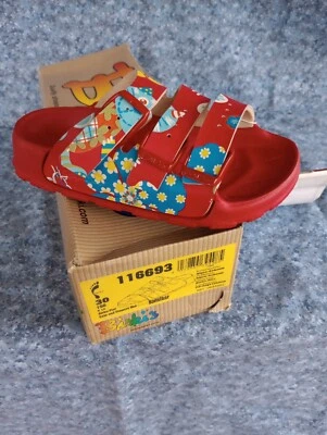 Birkenstock's Birki "Sansibar" Red, Sandals Toddler size 8, Euro size 26 NEW