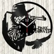 Dark Tower Vinyl Record Wall Clock Decor Handmade 6224