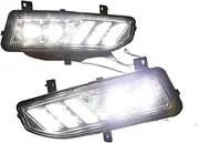 LED DRL Daytime Running Light Front Fog Lamps with Turn Signal Accessories Compatible With Compatible With Nissan Compatible With Rogue Kicks Qashqai Sentra 2020