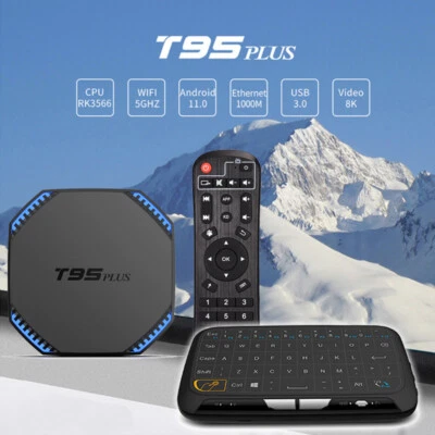 T95 Plus 32GB Quad Core HDR Dual WiFi 5G Android 11.0 TV Streaming Media Box