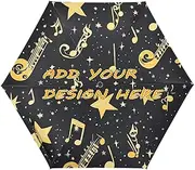 [miaozhen] custom UV 50+ duty umbrella Music Patterns Stars Nature for heavy rain wind with patterned case personalizable umbrellas for rain windproof auto open paraguas para lluvia y viento