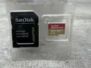 SanDisk Extreme Plus 128GB Card + Micro SD Adapter for Digital Cameras NEW