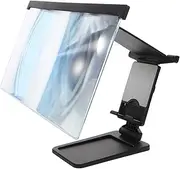 NAMOARLY Phone Screen Magnifier Phone Monitor Screen Mobile Phone Lifter Mobile Phone Screen Desktop Phone Stand Holder Mobile Screen Magnifier Cell Phone Cradles Mobile Stand Acrylic Black