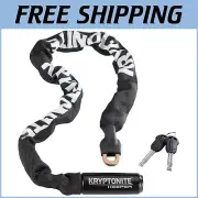 7mm Hardened Steel Anti-Theft Bike Chain Lock - 2.8ft with Key Safe Program