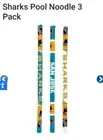 BT Swim NHL San Jose Sharks Pool Noodle 3 Pack NWT 3 Colors - Free US Shipping