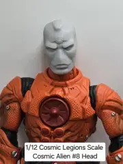 3d Printed COSMIC ALIEN #8 HEAD Head 1.0 Scale For COSMIC Legions 1/12 figure