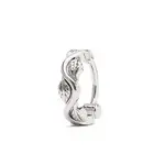 925 Sterling Silver Vine Leaf Nose Ring Cartilage Clicker Earring 18g Helix Hoop