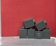 LEGO Parts Lot x (6) Ct ~ 1 X 1 Dark Bluish Gray Brick ~ No# 3005 ~