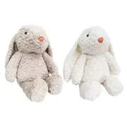 LVD Coffee/Cream Ella Bunny Kids Plush Toy Stuffed Animal Combo Set Large