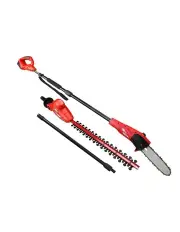 [Giantz] 20V Lithium Battery Pole Chainsaw Hedge Trimmer in Red