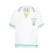 [Casablanca] Casablanca Casa Way Printed Silk Shirt L WHITE