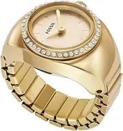 [FOSSIL] Women's Gold Stainless Steel Watch Ring Analogue Watch, 15mm