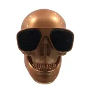 Creative Mini Skull Skeleton Speakers Portable Wireless Bluetooth Gold Audio Docks & Mini Speakers