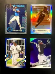 TIM ANDERSON BASEBALL INSERT CARD LOT REFRACTORS SER #ED +
