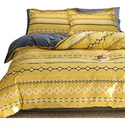 Bohemia Yellow 3 Piece Microfiber Quilt Set