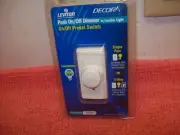 Leviton Decora Commercial 3-way Incandescent IllumaTech Rotary Dimmer, White