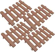 Happyyami 4 Pack White Garden Fencing Decorative Picket Fence for Outdoor Yard Garden Landscape No Odor Durable Plastic