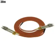 30M LC to LC Duplex 62.5/125 Multi Mode Fiber Optic Optical Cable OM1 Orange