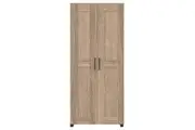 Storage Shelf Cupboard 2 Doors Laundry Bathroom Display Cabinet Oak New