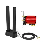 WiFi 6E PCIe Card for Desktop PC, AX210 Tri Band WiFi Wireless Adapter with W...