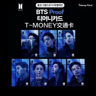 官方週邊商品 防彈少年團 BTS X T-MONEY CARD 閃卡 交通卡【JIN】(韓國進口版)