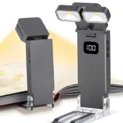 Rechargeable Book Light with Power Display Clip On Reading Lamp for Bedtime