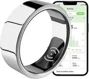 Smart Ring for Men Women with Bluetooth IP68 Waterproof Fitness Tracker, Health and Step Monitoring, Lightweight Ring for iOS and Android,20,B