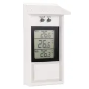 Min Max Thermometer - Digital Greenhouse Thermometer with Hole Hook for Recordin