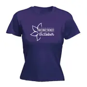 Sailing October Birthday All Women Are Created Equal - Funny Novelty Womens T-Shirt T Shirt Tshirt