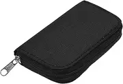 KALLORY Memory Card Storage Case 22 Slots Card Bag Zipper Close Organiser for Electronics Black