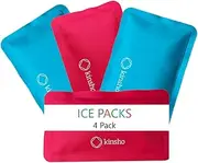 Ice Pack for Lunch Box, Kids Bag and Bento Boxes, Reusable and Refreezable Soft Slim Pouches for Travel, School, Work or Camping, Long Lasting Cold, Flexible | (Pink Turquoise)…