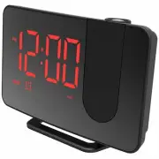 NEW Adras Projector FM Radio USB Charging Digital Alarm Clock, Red, 15cm