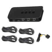 HDMI1.4b 4X1 Switcher Host 4 Port KVM Switch For 4 Computer Share 1 HD Monitor
