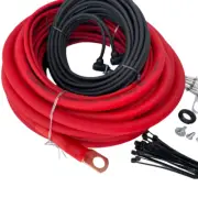 Soundqubed 4 Gauge Amplifier Wiring Kit CCA Wire Amp Kit RED/Black