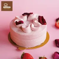 在飛比找樂天市場購物網優惠-【奧瑪烘焙】Chiffon 日式崎風蛋糕-玫瑰草莓生乳（5吋