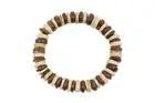 Coconut Shell Bracelet - 7", Light & Dark Brown Coconut (Thick), Hawaiian Surfer