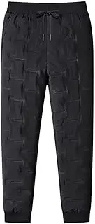 [Bciopll] White Duck Down Padded Thicken Trousers Casual Winter Warm Men's Joggers Sweatpants Thermal Pants