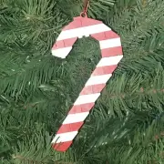 New Genuine LEGO Christmas Ornament Red and White Candy Cane with Instructions