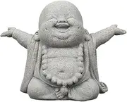 AIMALL Mini Buddha Statue Resin Aquarium Ornament 3.14x4.05x2.16in Cement Fish Tank Decoration Bonsai Figurine Zen Garden Tea Pet for Indoor Outdoor Decor