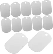 MINAOLULUS 30pcs Blank Aluminum Dog Tags for DIY Necklace Bracelet Pet Identification and Keychains Stamping Blanks Rectangle Tags Versatile Crafting