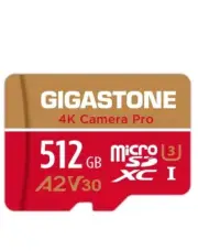 Gigastone 512GB Micro SD Card, GoPro Memory Card, 4K UHD Video Recording, A2 V30