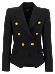 [Balmain] Balmain-Double-Breasted Blazer Blazers Nero-Donna 38FR