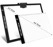 Large A4 19" LED Artist Stencil Board Drawing Tracing Light Box Pad w/Paint Kit